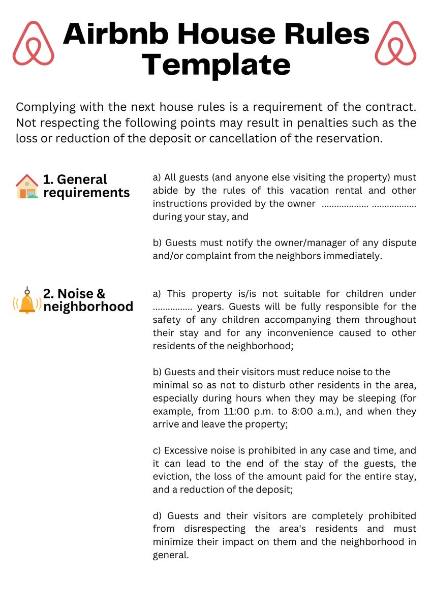 Top 18 Airbnb House Rules For Guests Tips amp Free Template