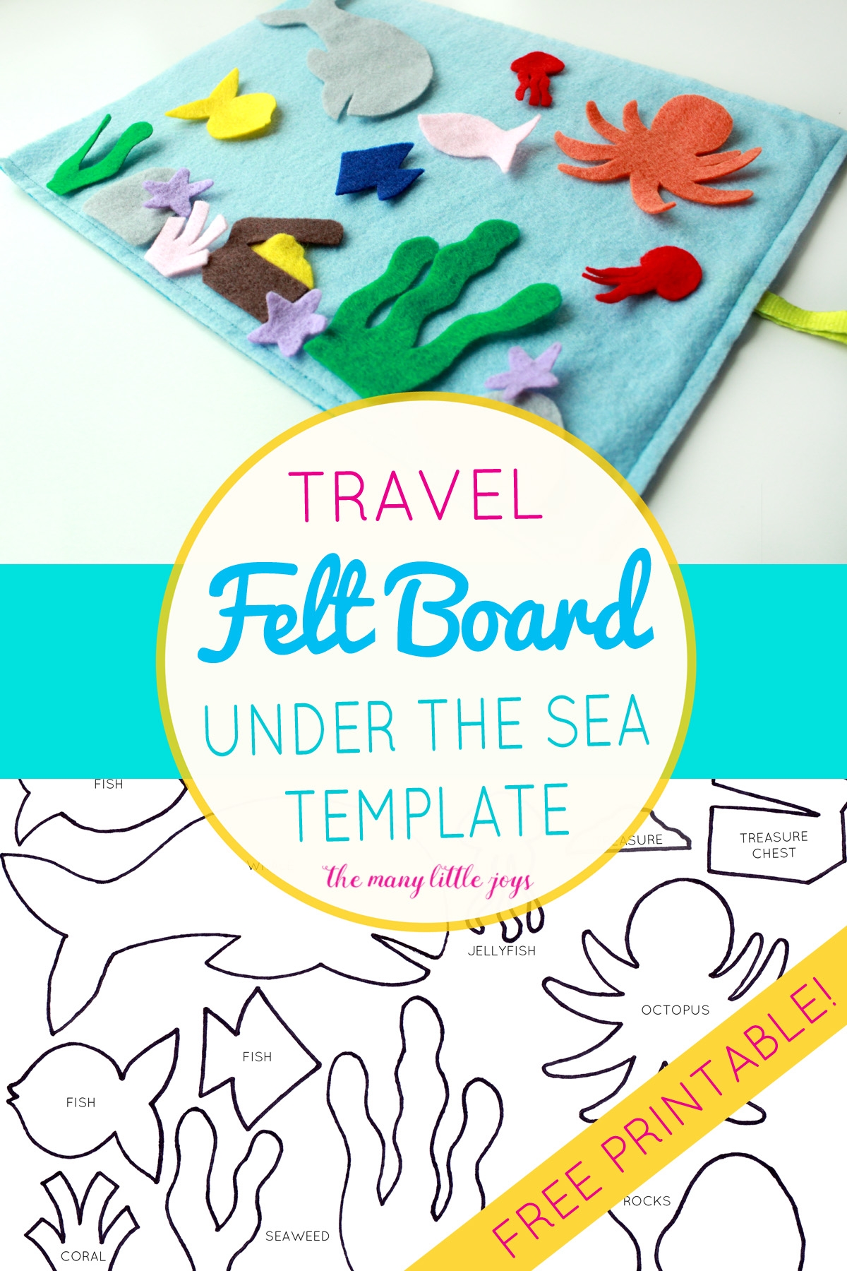 Travel Felt Board Under The Sea Play Set free Printable 
