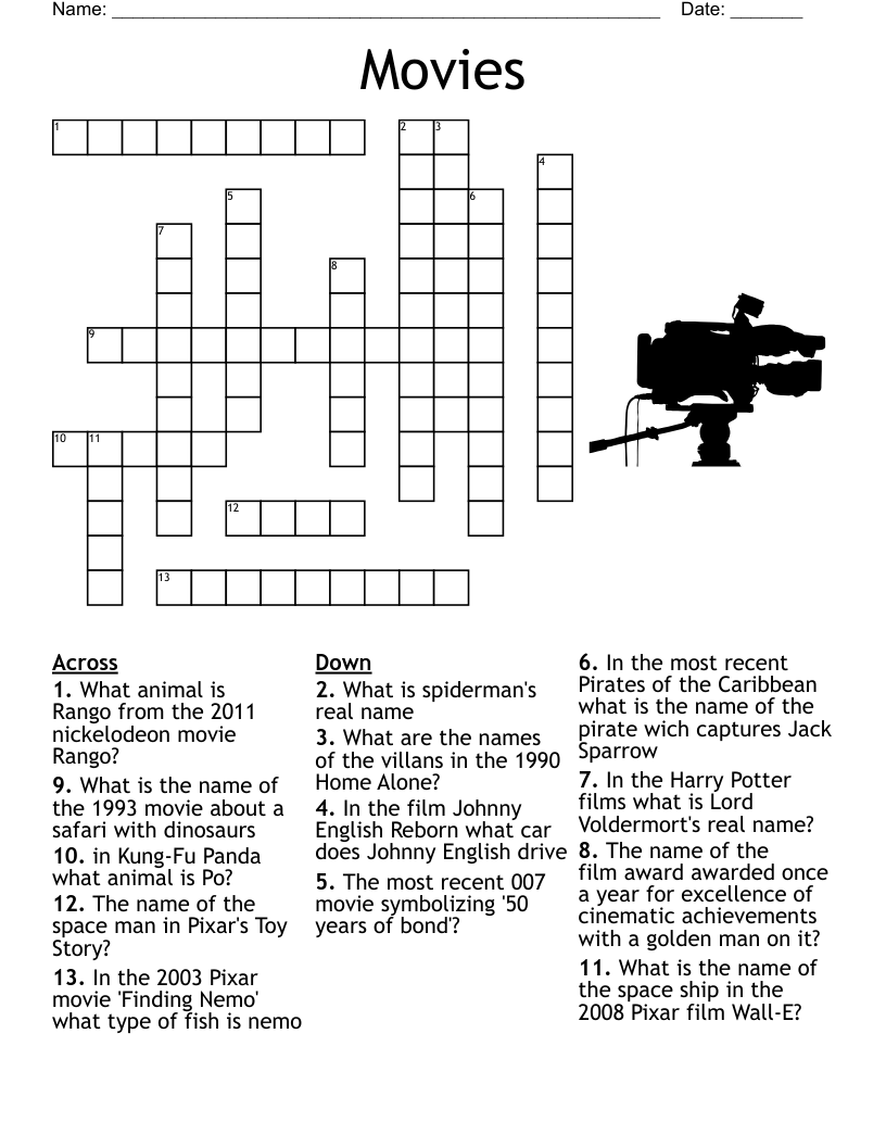 Trivia Questions Crossword WordMint