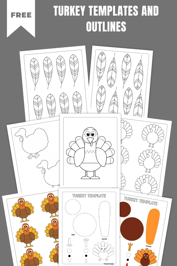 Turkey Templates amp Outlines Free Printable PDFs