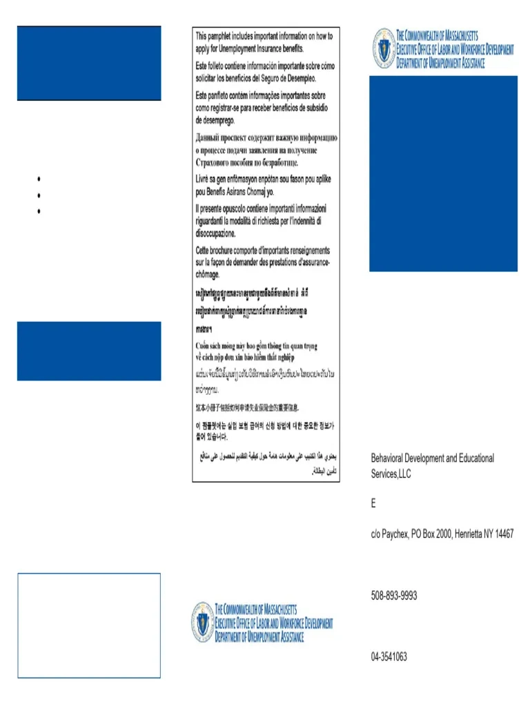 UI Pamphlet BDES PDF Unemployment Benefits Employment