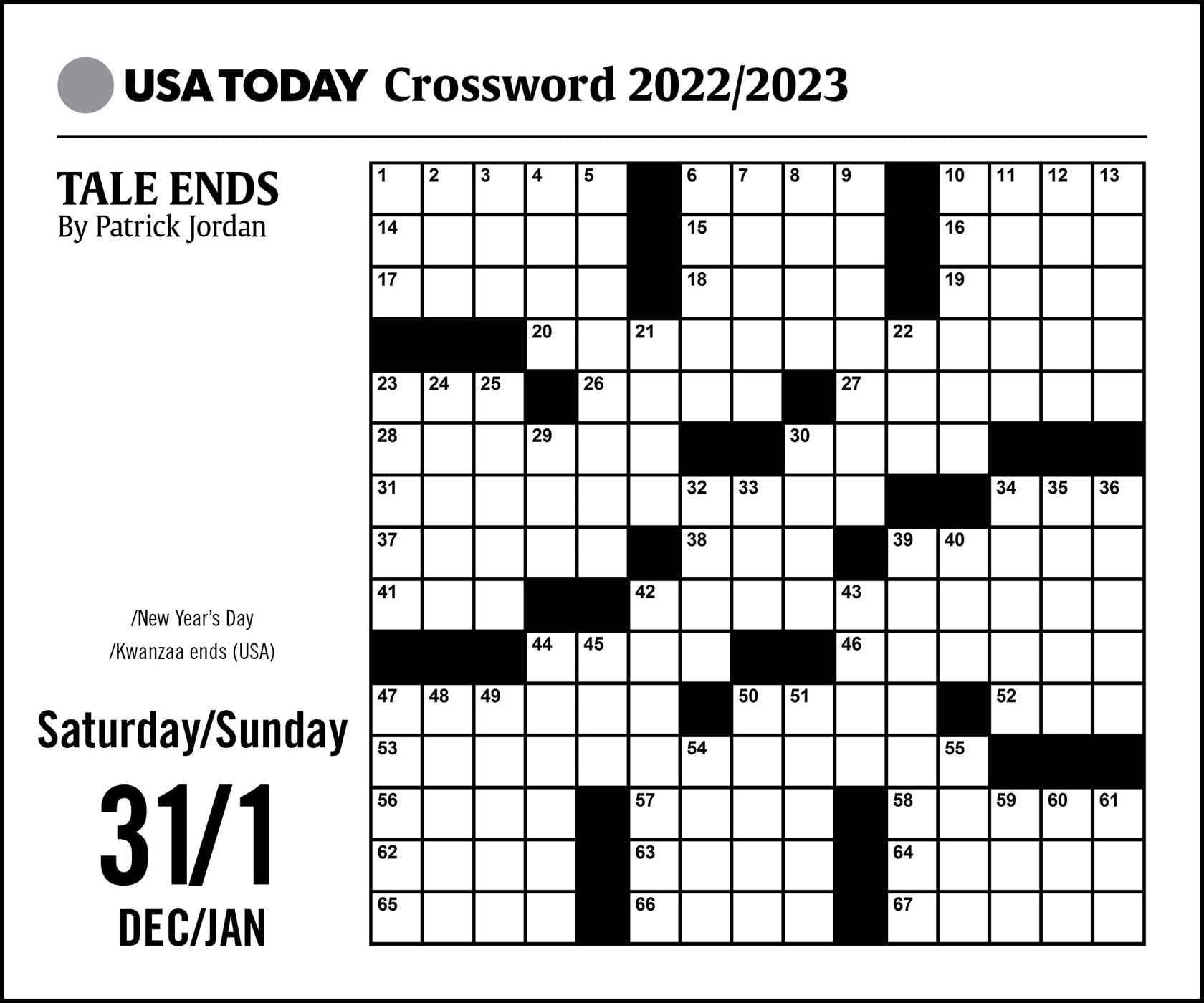 Usa Today Crossword Puzzle Printable Free