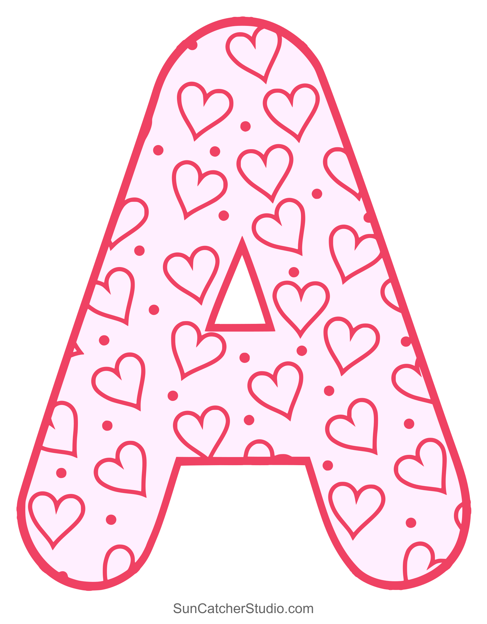 Valentine Lettering Printable Love Font With Hearts Free 