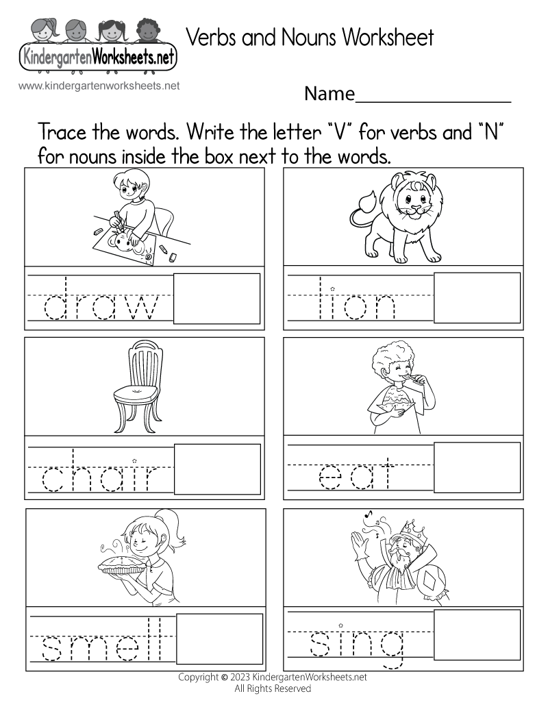 Verbs And Nouns Worksheet Free Printable Digital amp PDF