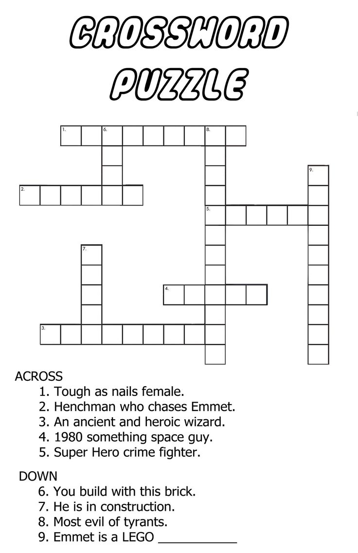 Printable Easy Crossword Puzzles For Beginners