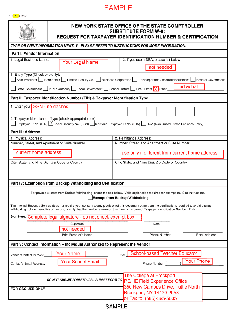 W 9 Form To Fill Out