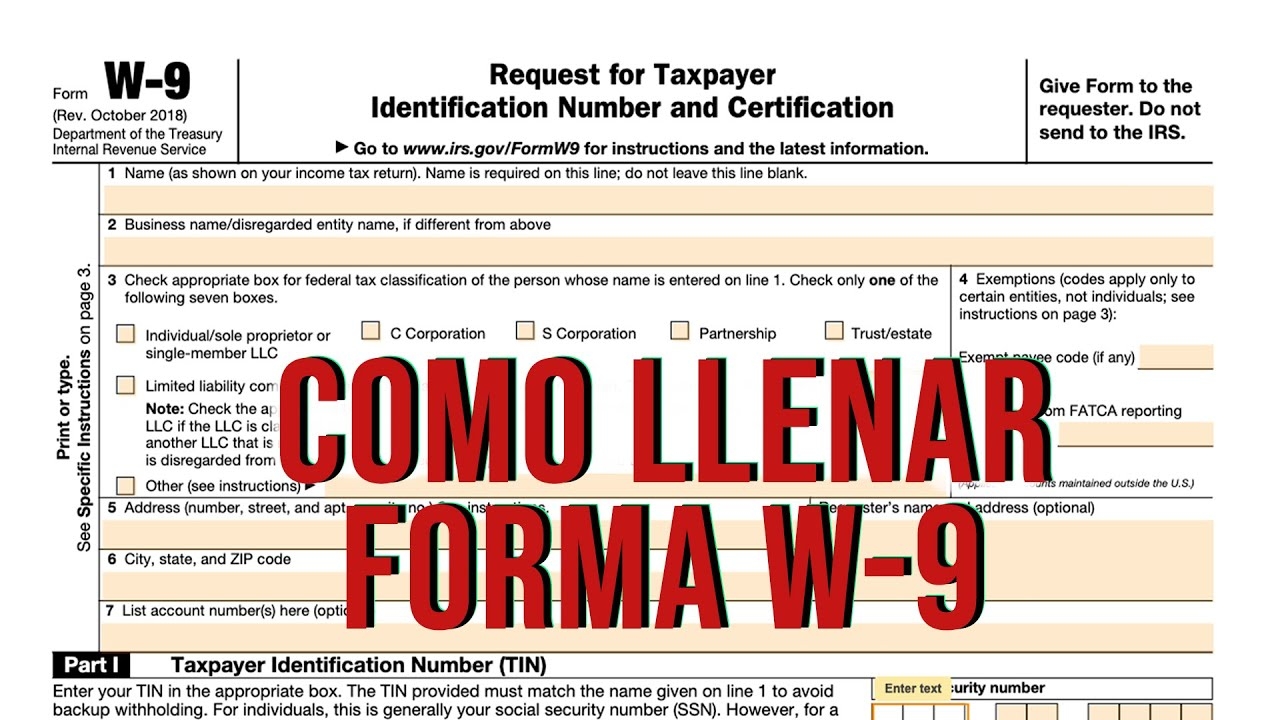 W9 Form Espa ol Printable