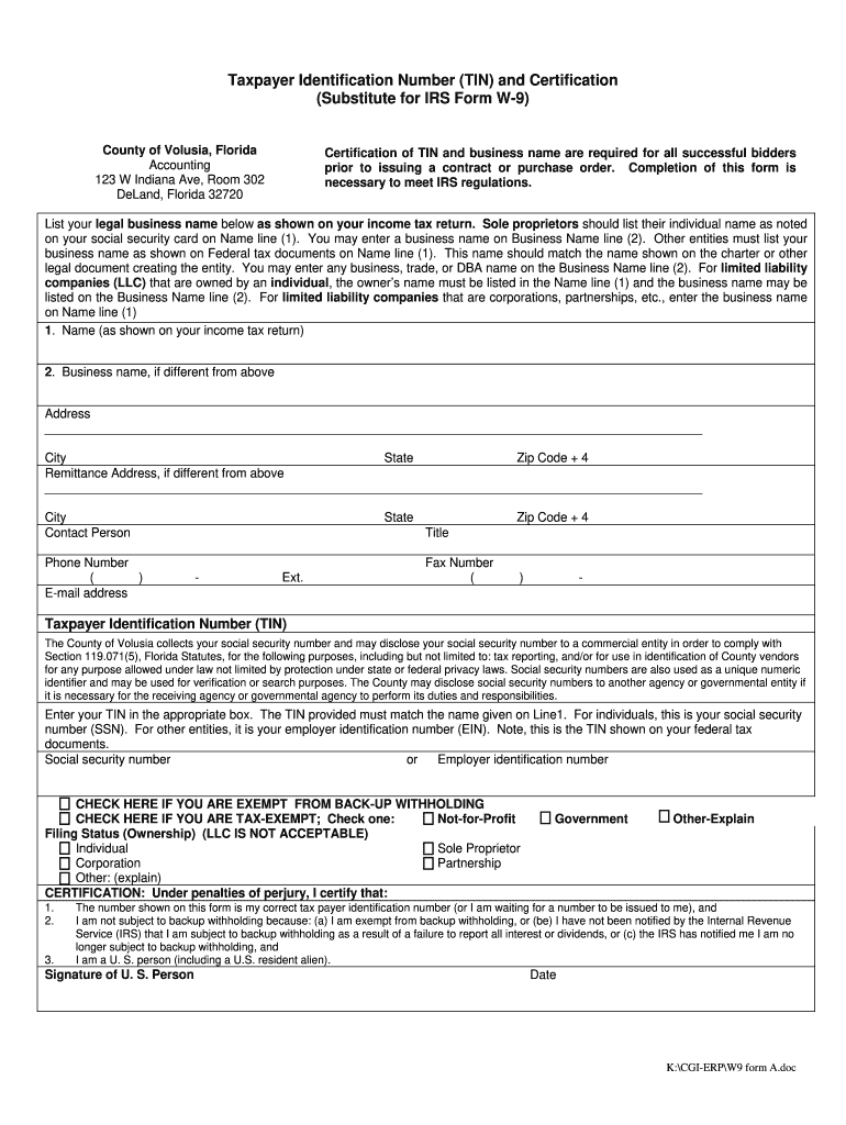 W9 Form Download For Free