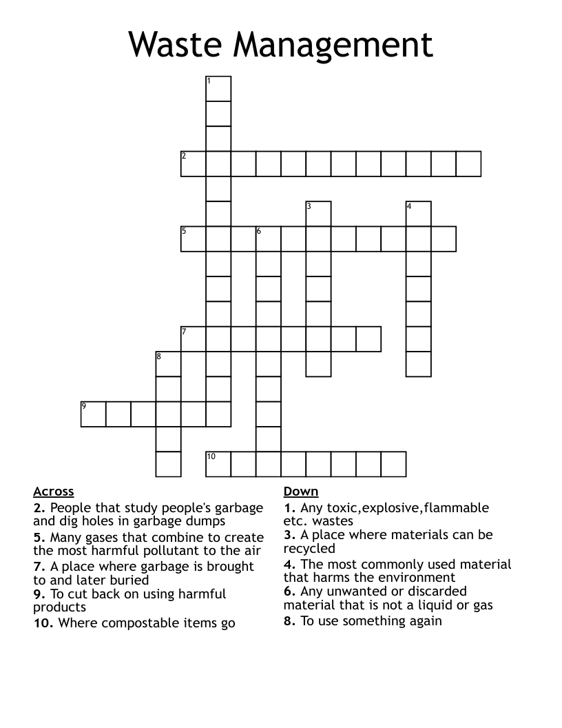 Garbage Can Crossword Clue