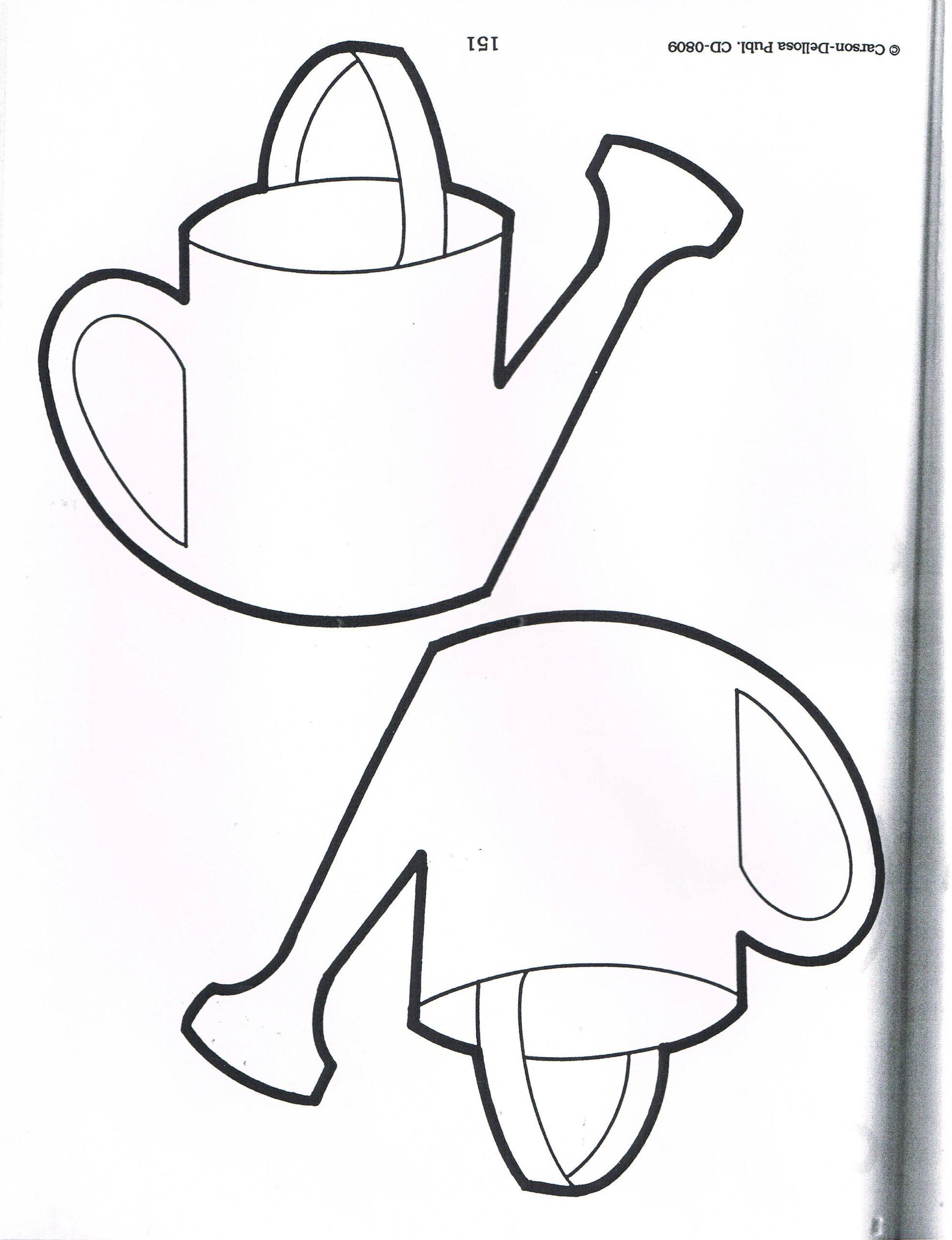 Watering Can Card Template For Kids Crafts