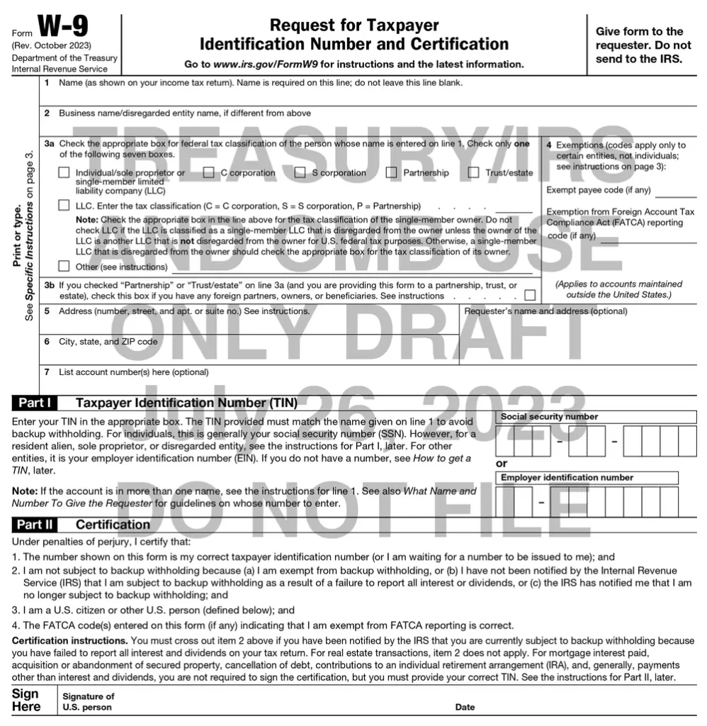 Irs W-9 Form Download