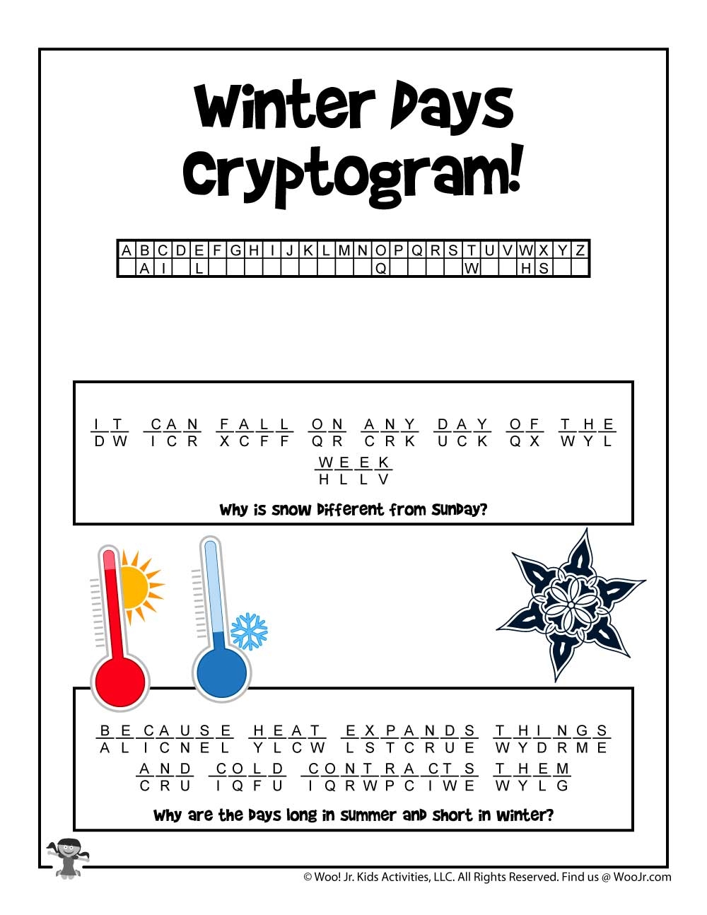 Free Daily Printable Cryptogram Puzzles