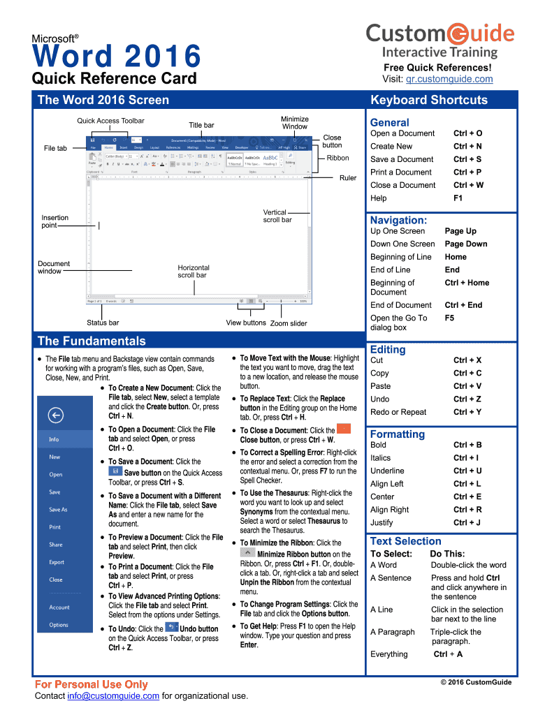 Word Cheat Sheet Pdf Fill Out amp Sign Online DocHub
