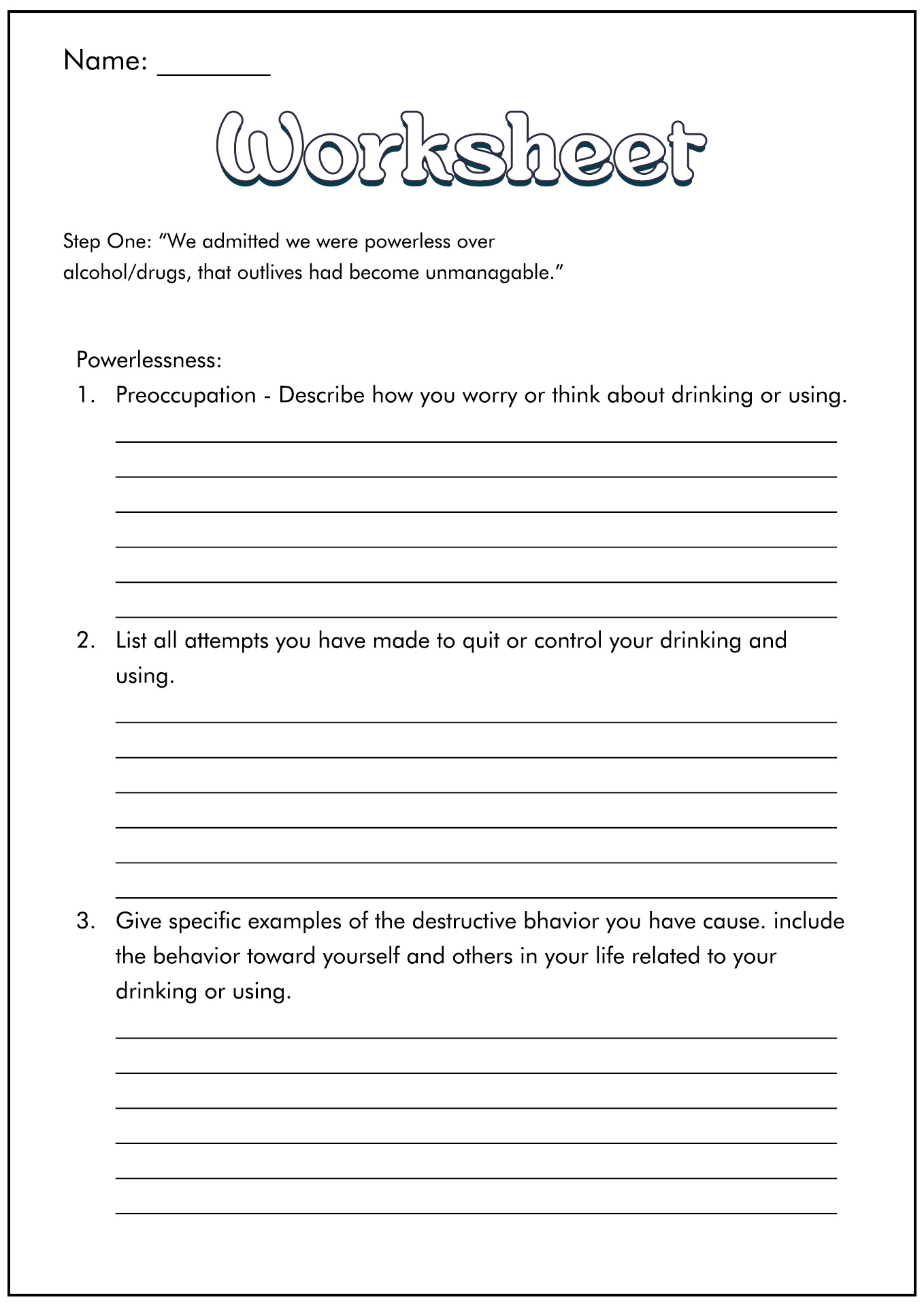 Worksheets Worksheets Library