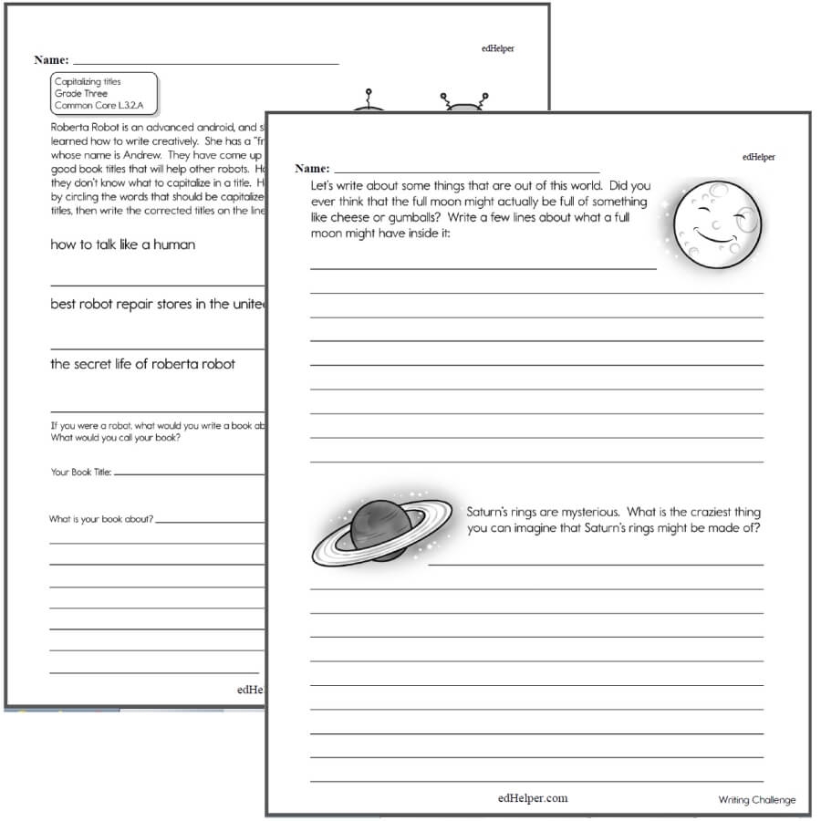 Printable Esl Writing Activities