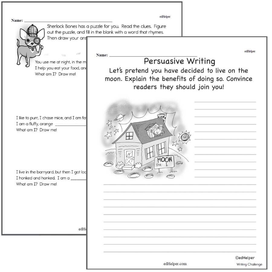 3rd Grade Worksheets Printable Writing