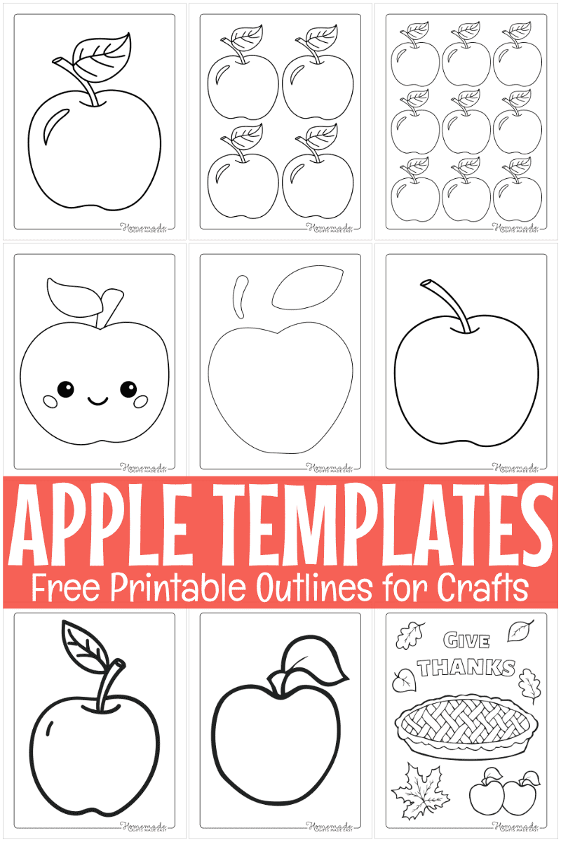 Free Printable Small Apple Template