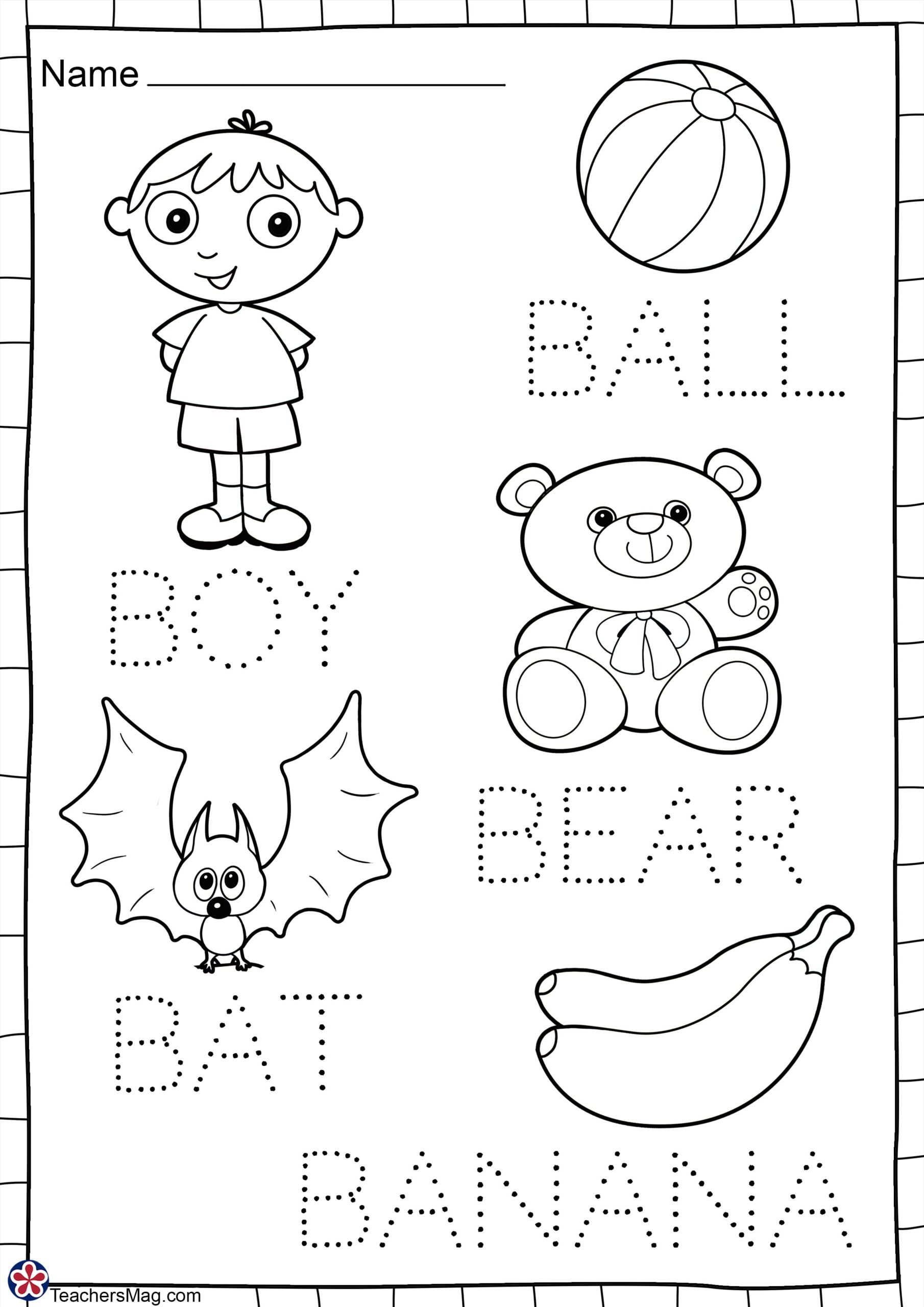Letter B Worksheets Preschool Free Printable